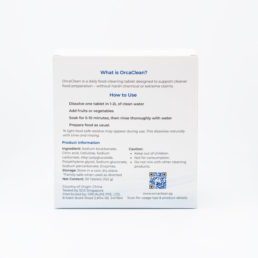 Fruit & Vegetable Wash (Food Care 30 Tablets)