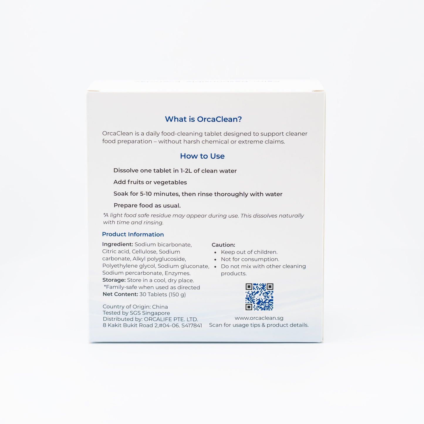 OrcaClean Daily Food Cleaning Tablet